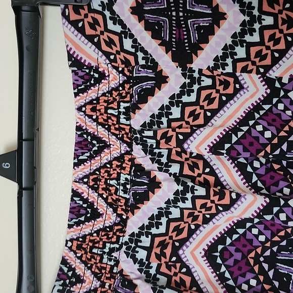 Express multicolor ruched tulip hem midi maxi skirt, fun pattern, women's medium - Picture 10 of 11